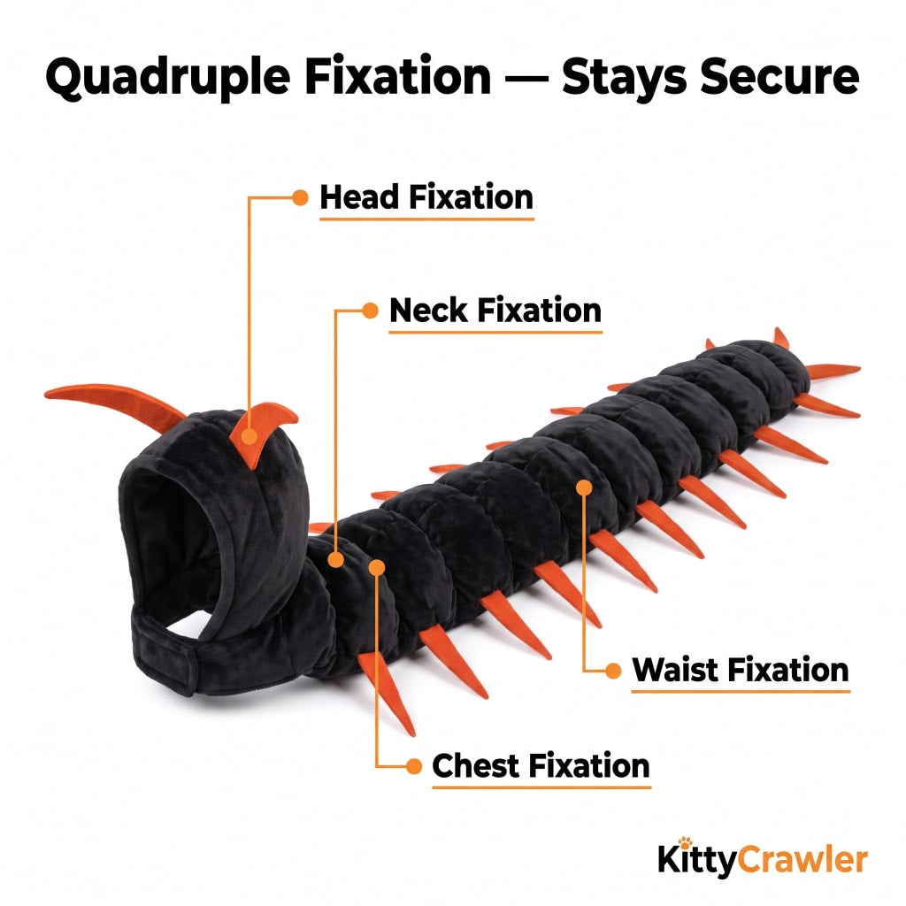KittyCrawler™ Cat Centipede Costume | Soft Plush, Adjustable Fit